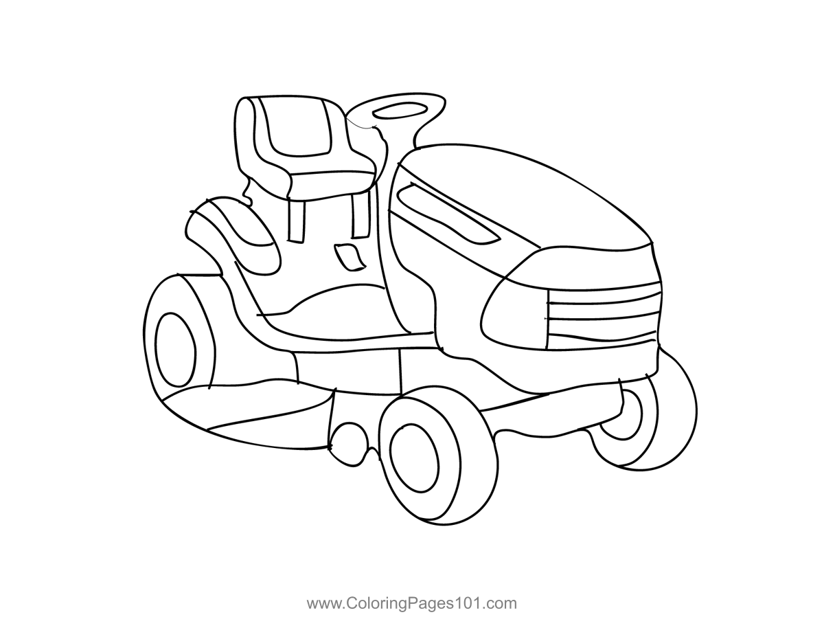 Lawn tractors coloring page tractor coloring pages lawn tractor coloring pages