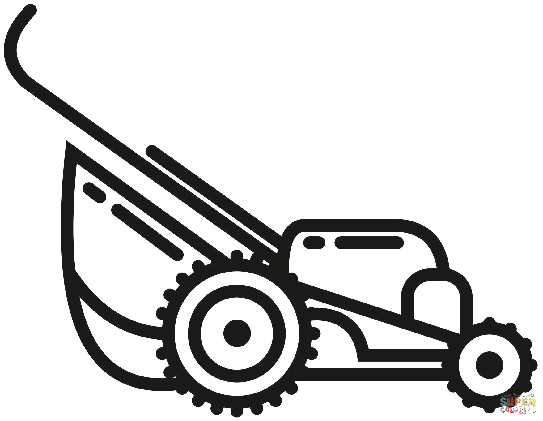 Lawn mower coloring page free printable coloring pages