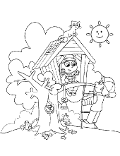 Lawn mower coloring page picture