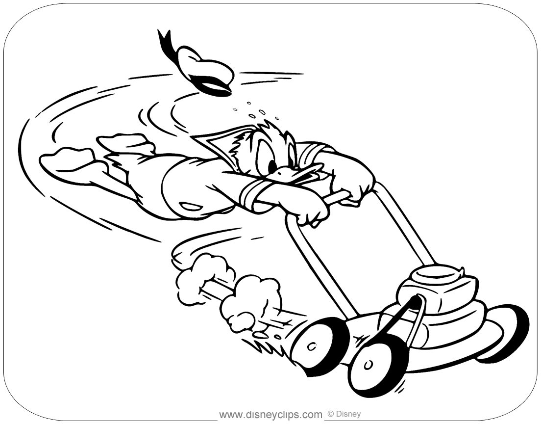 Printable donald duck coloring pages