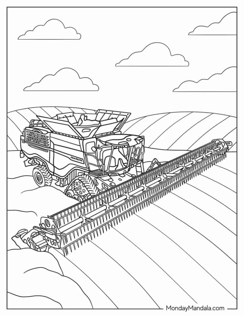 John deere coloring pages free pdf printables