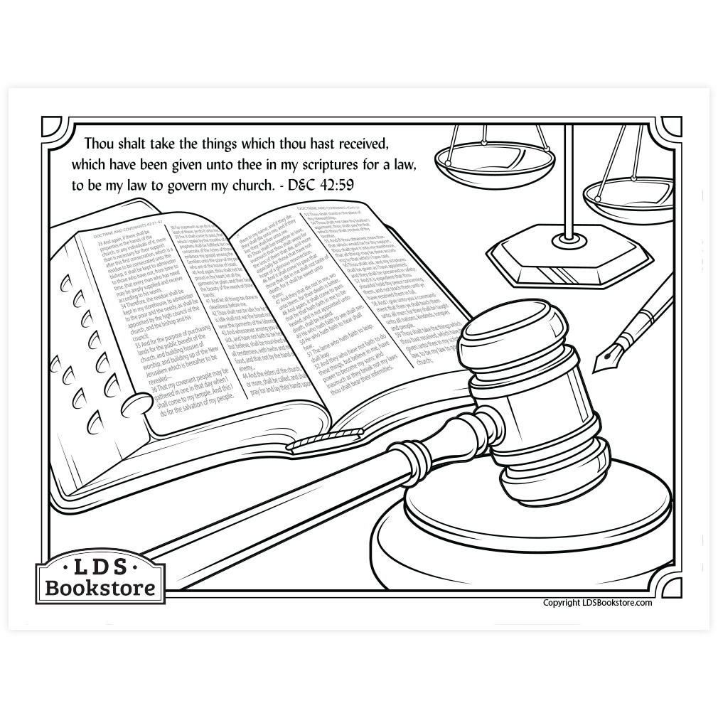 My law to govern my church coloring page