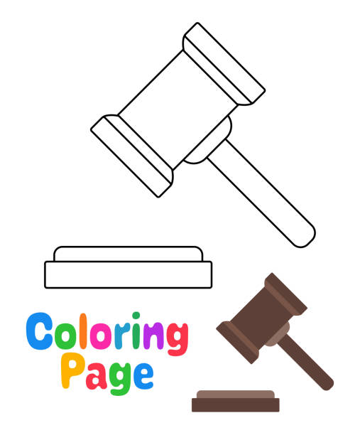 Lawyer coloring book stock illustrations royalty