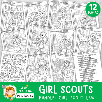 Girl scouts coloring pages girl scout law coloring book girl scout leader