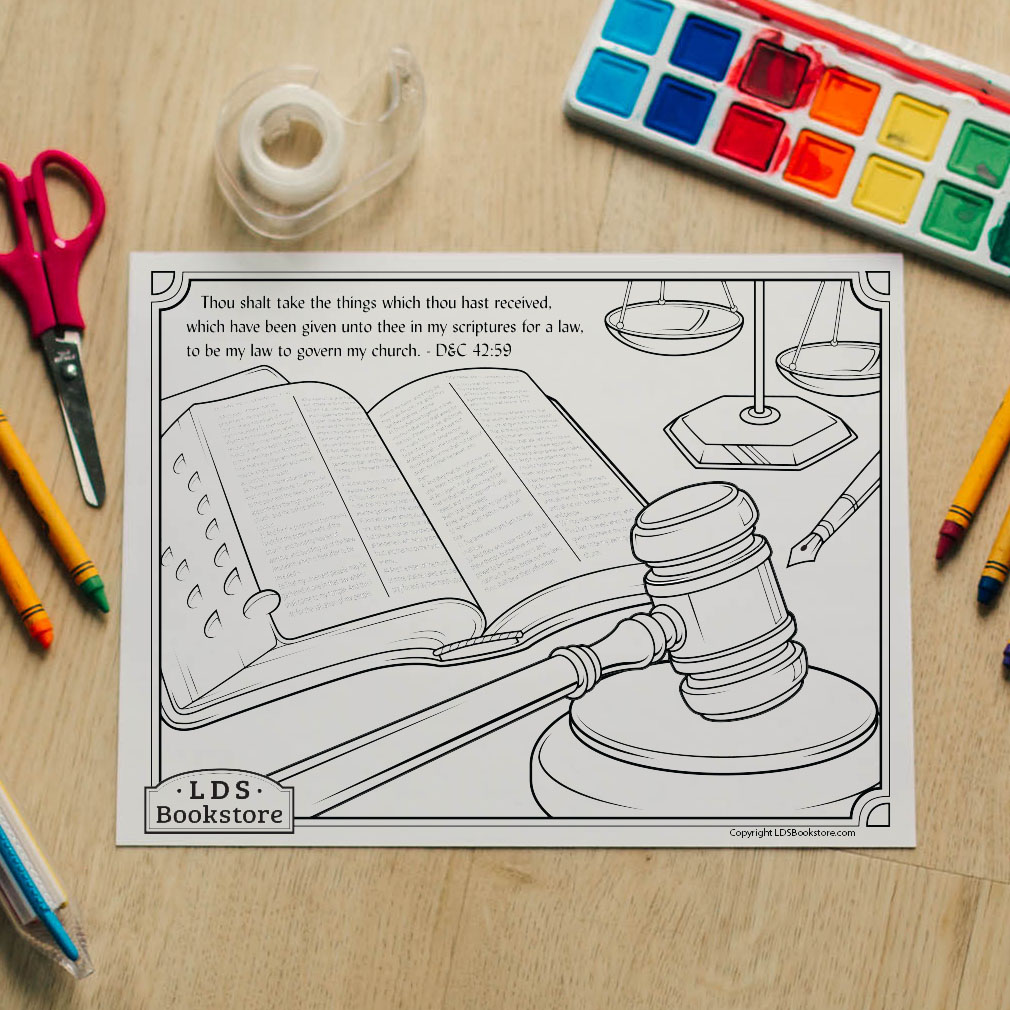 My law to govern my church coloring page