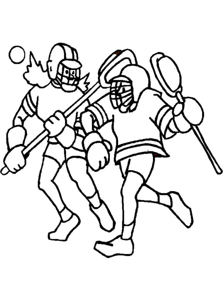 Lacrosse coloring pages