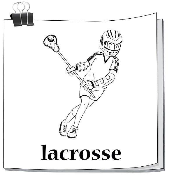 Lacrosse players in action illustrations royalty