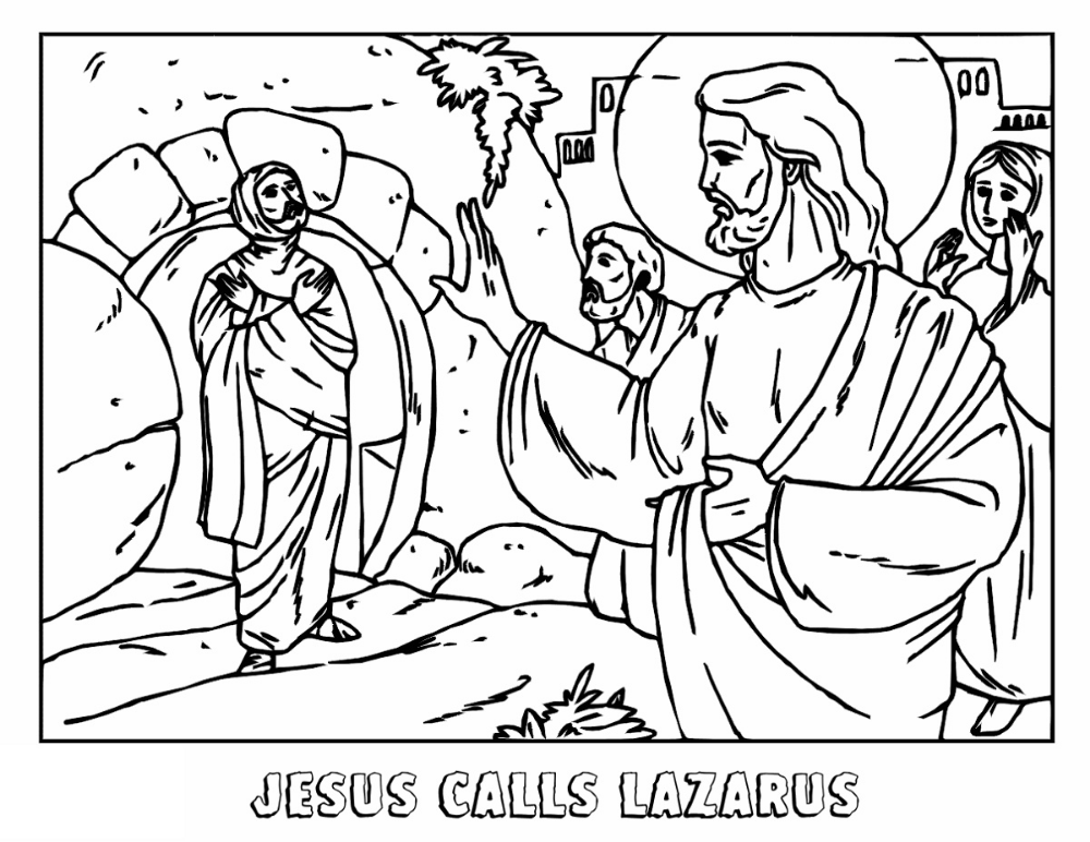 Jesus and lazarus coloring page k worksheets coloring pages shark coloring pages superhero coloring