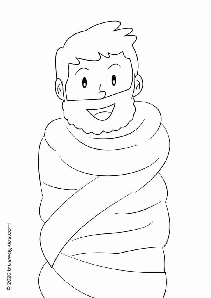 Lazarus coloring page