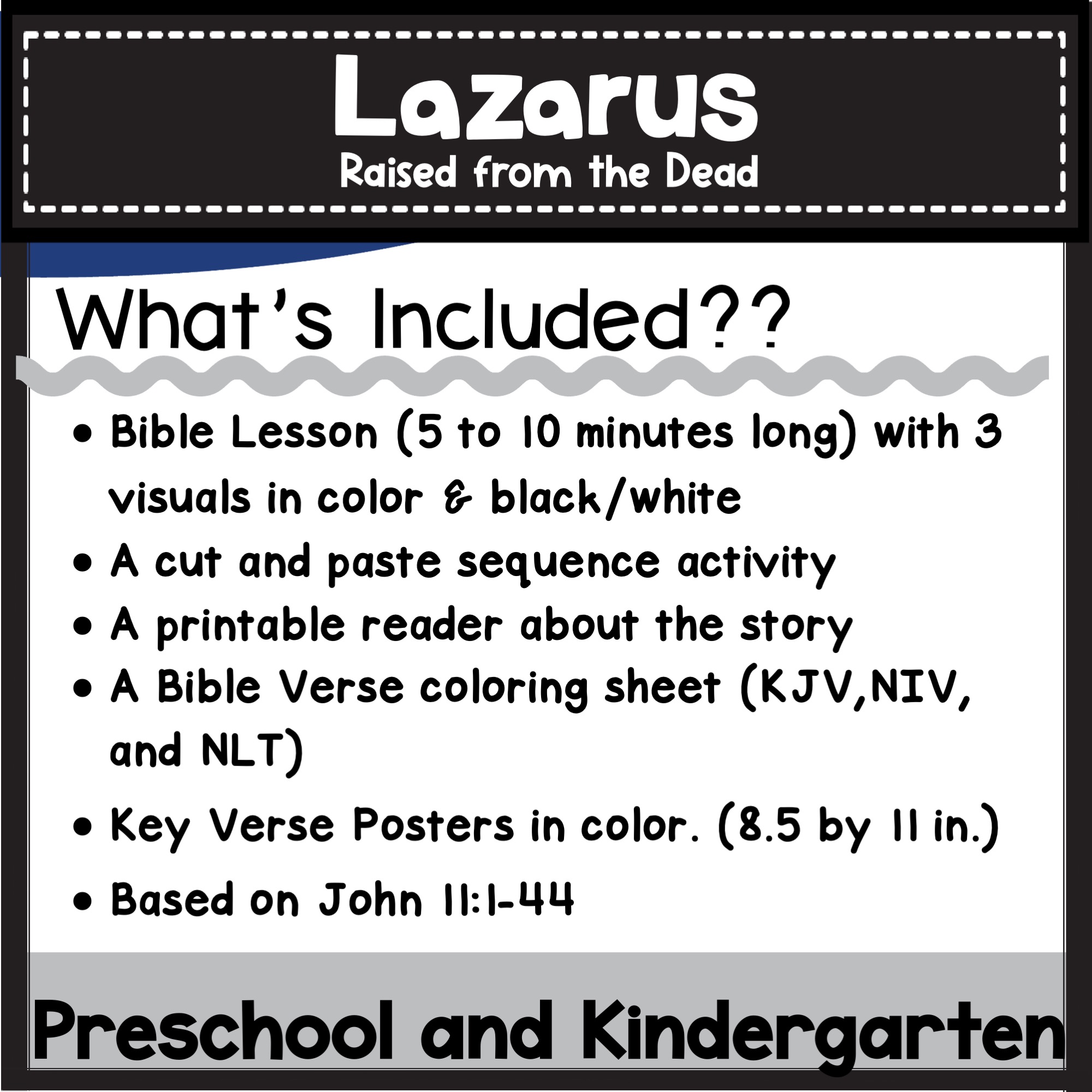 Resurrection of lazarus bible lesson and activities for kids made by teachers