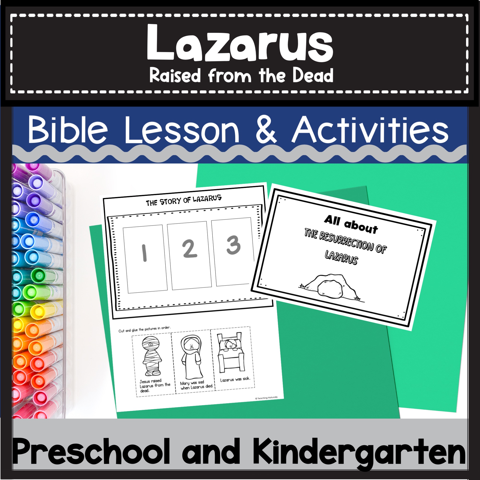 Resurrection of lazarus bible lesson and activities for kids made by teachers