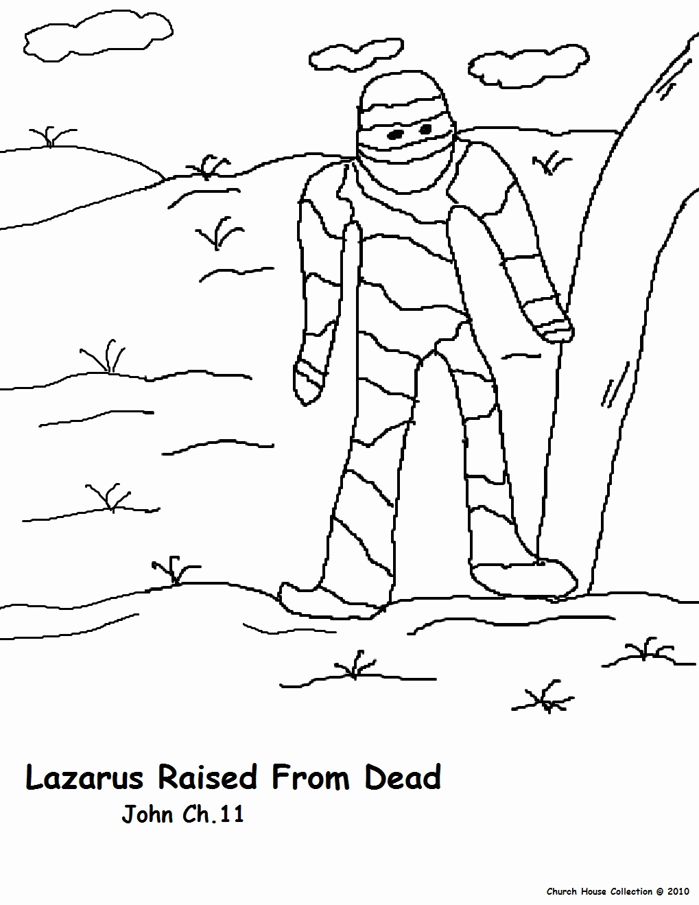 Lazarus coloring page printable