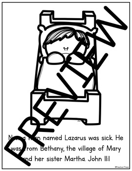 Resurrection of lazarus coloring pages