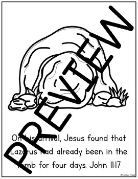 Resurrection of lazarus coloring pages