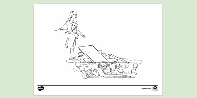 Raising lazarus colouring sheet colouring sheets