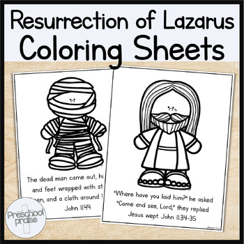 Resurrection of lazarus coloring pages