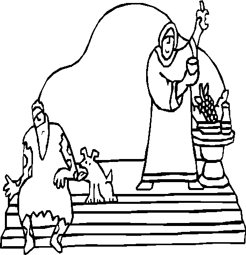 Parable of the rich man and lazarus coloring pages