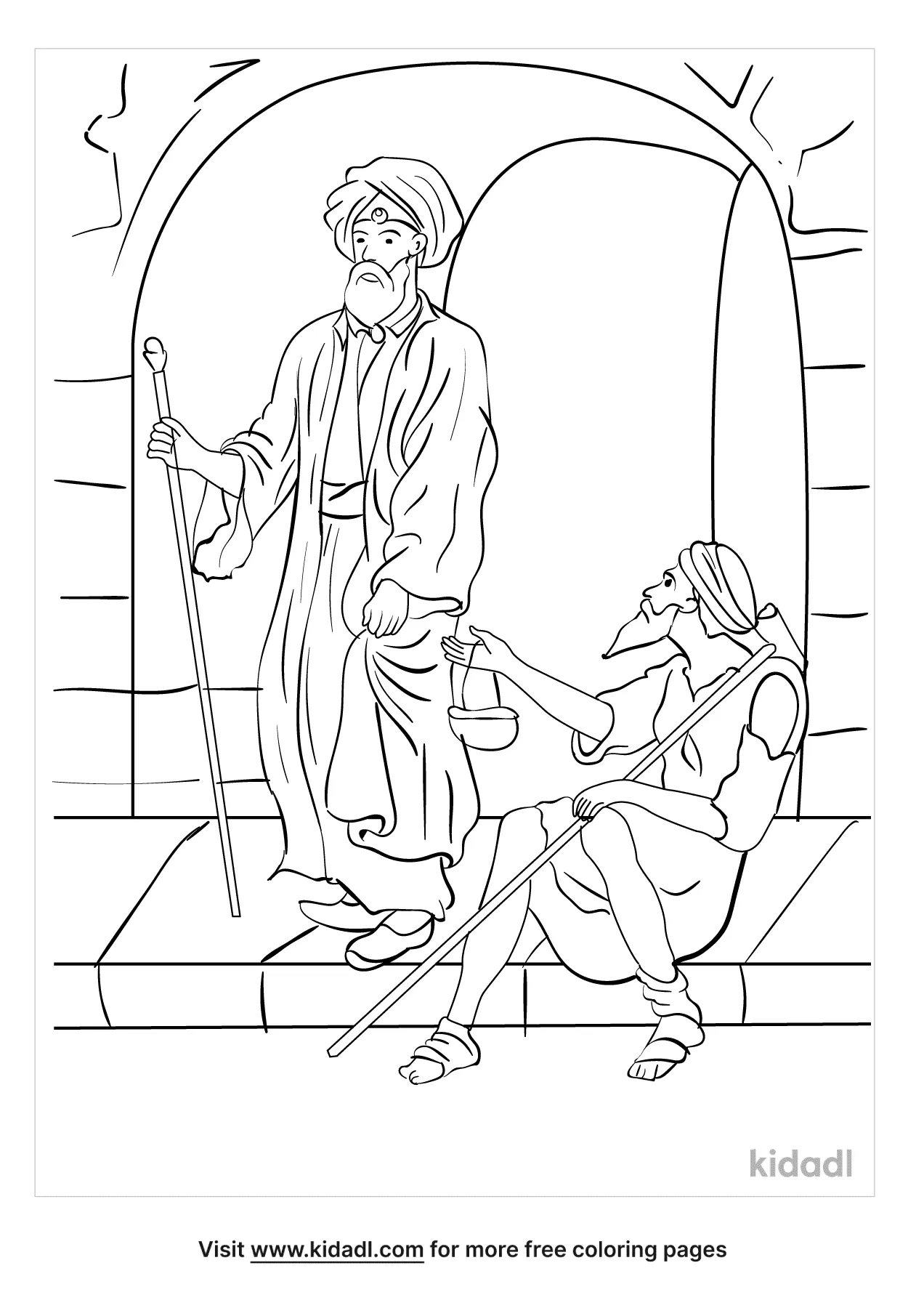 Free rich man and lazarus coloring page coloring page printables