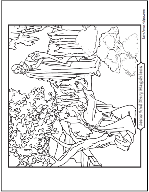 Saint mary magdalen coloring page ââ olive garden jesus coloring page