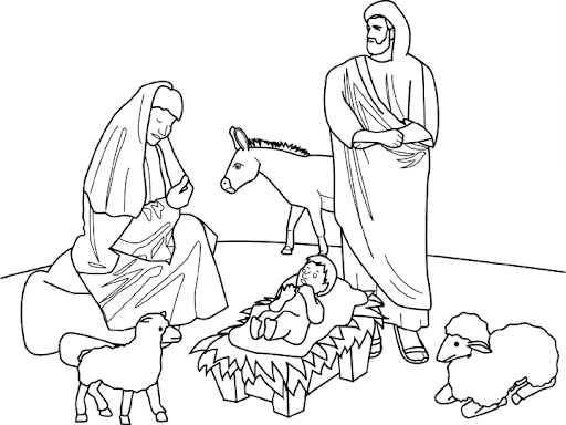 Nativity coloring pages