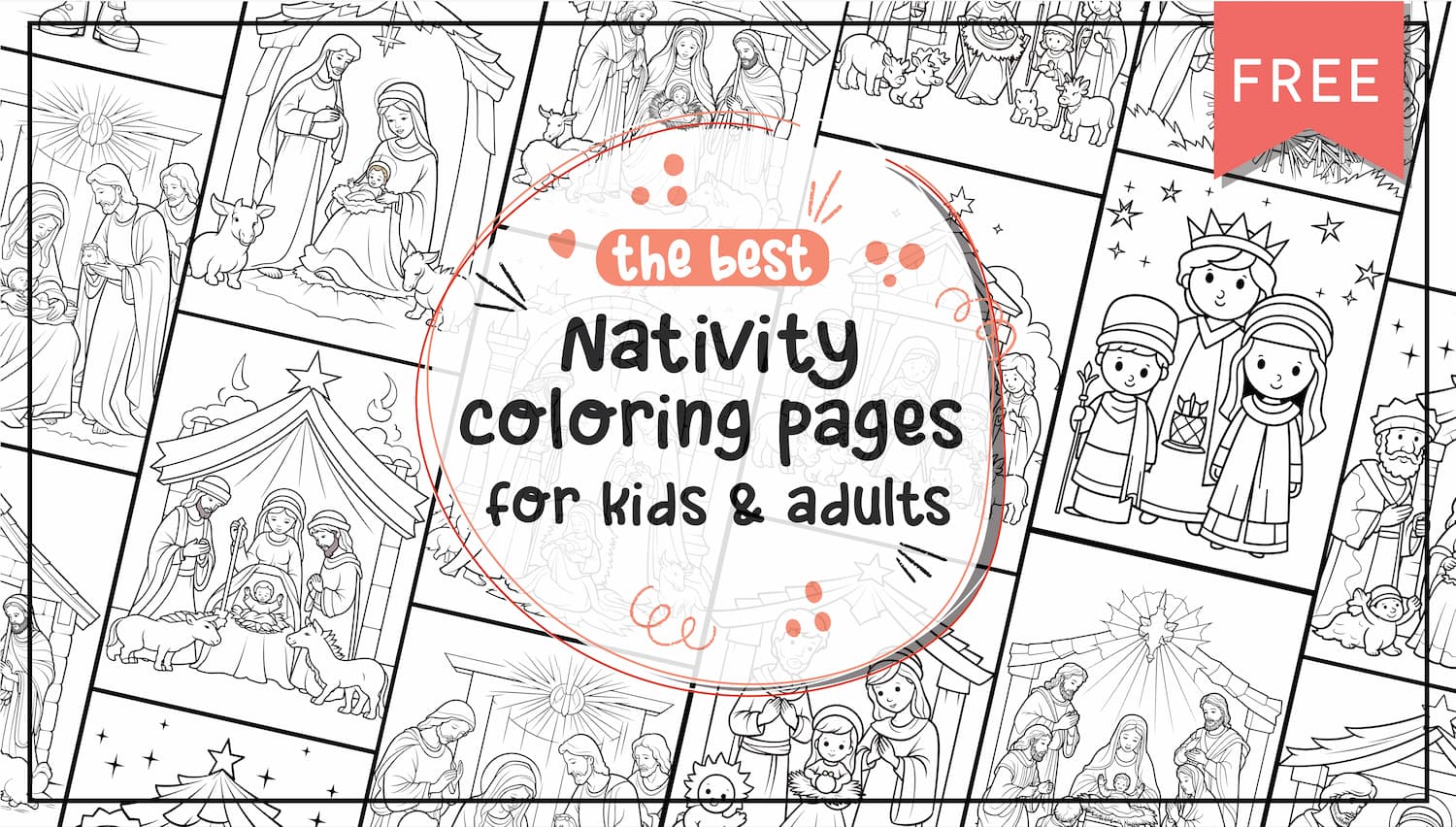 Nativity coloring pages