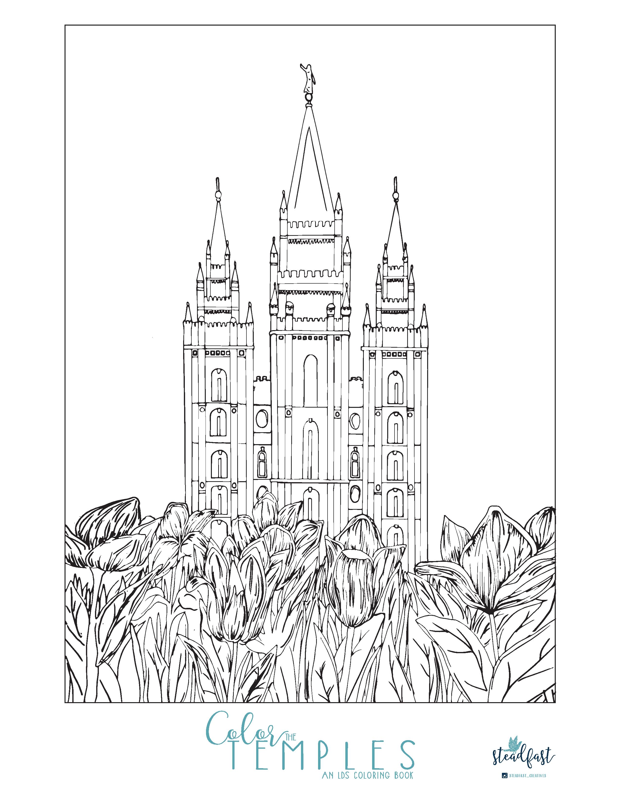 Enjoy this beautiful free temple coloring page third hour