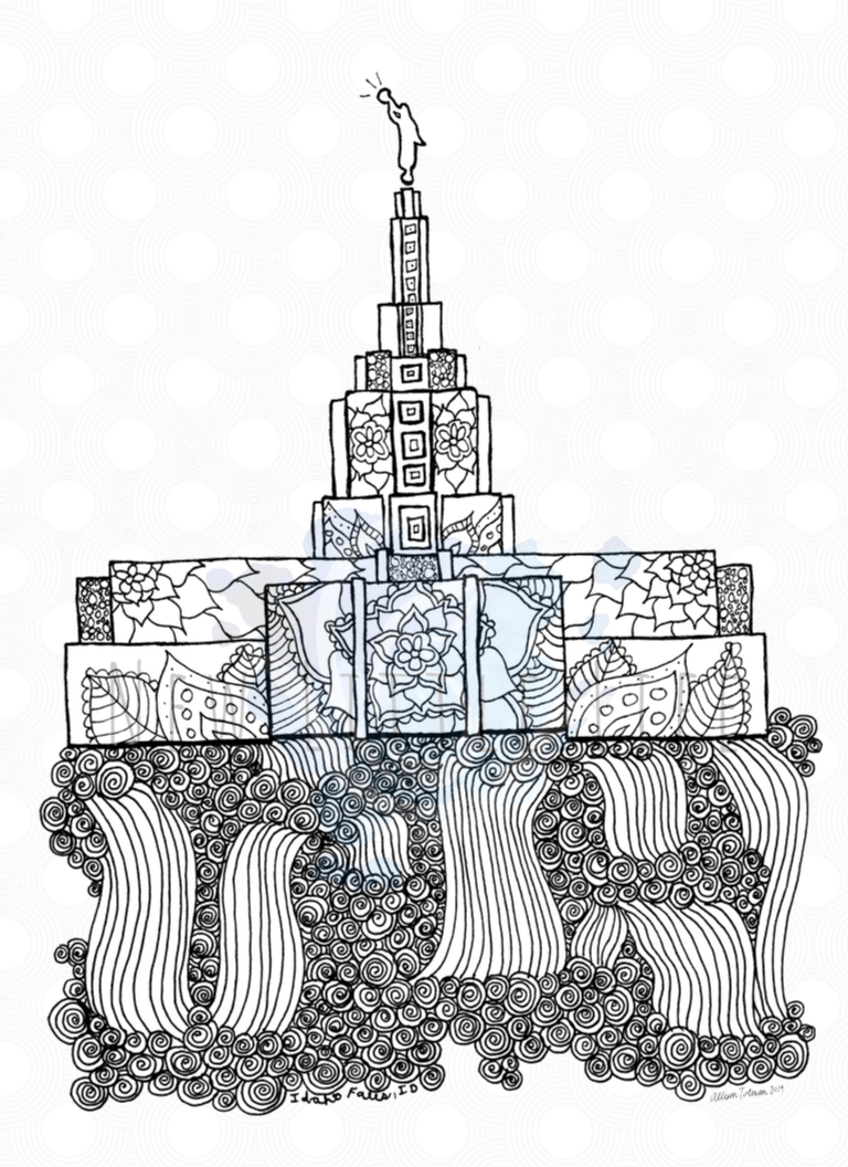 Lds temples coloring page