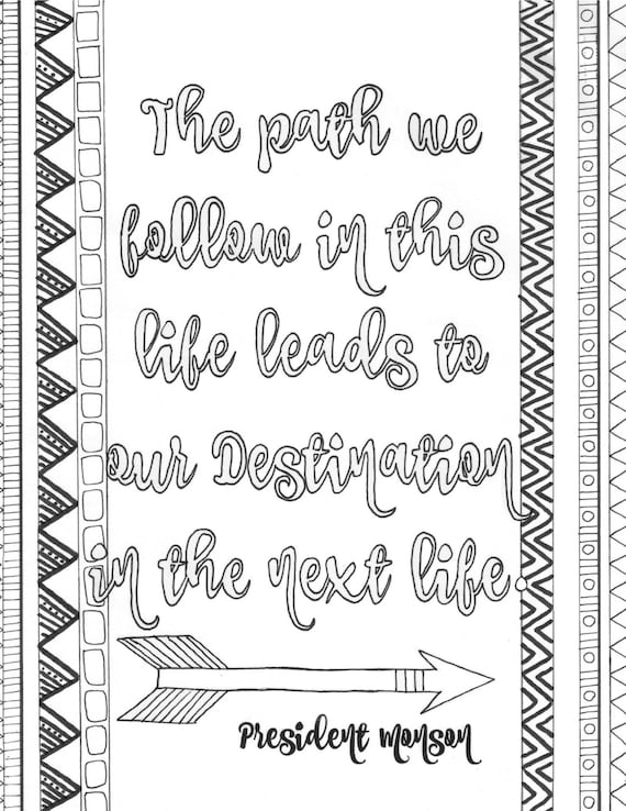 Lds general conference quote coloring pages young women relief society handouts for the church of jesus christ of latter day saints