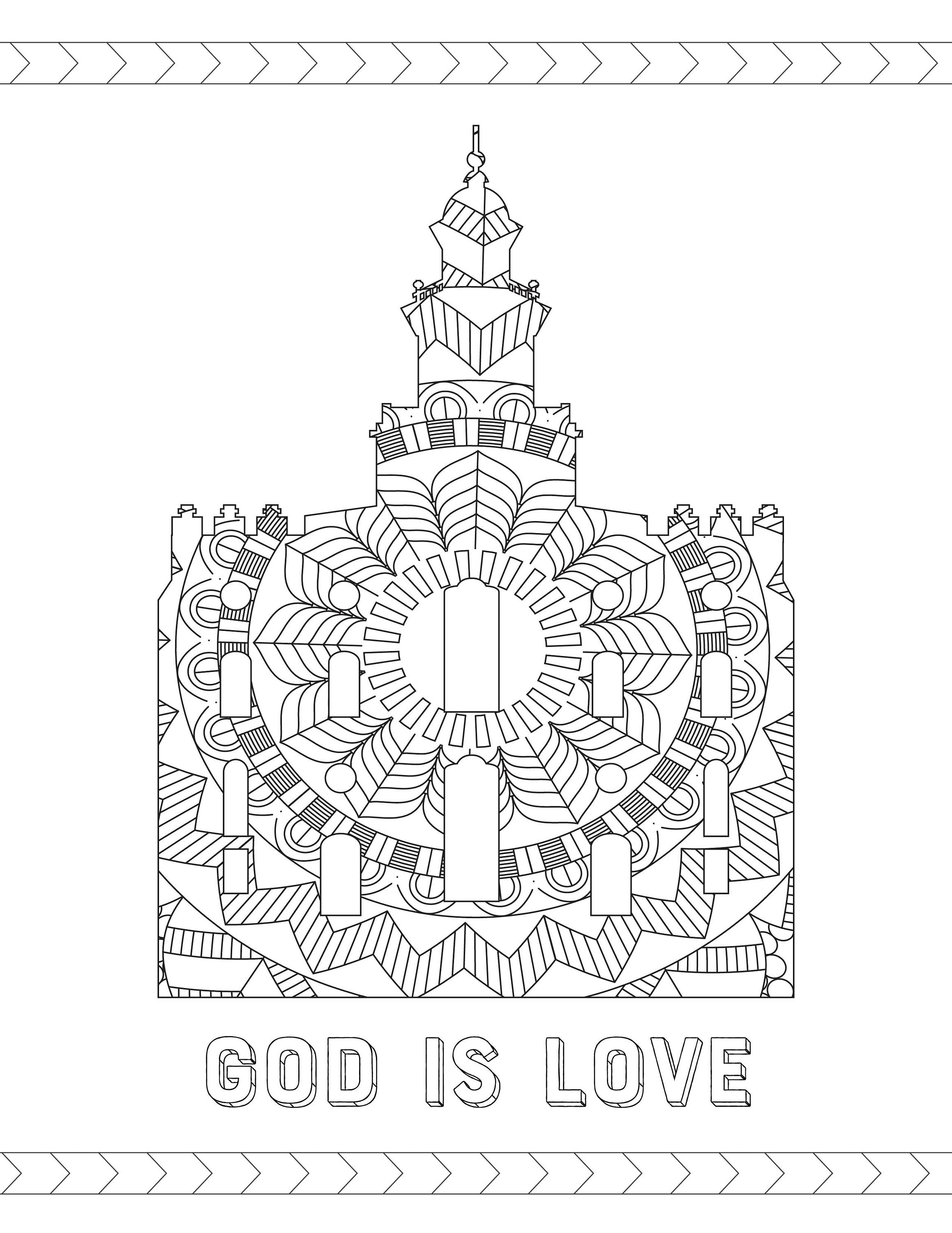 Temple coloring pages latter