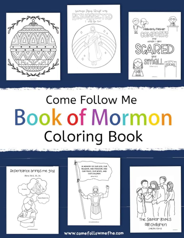 Book of mormon coloring book fhe e follow me books