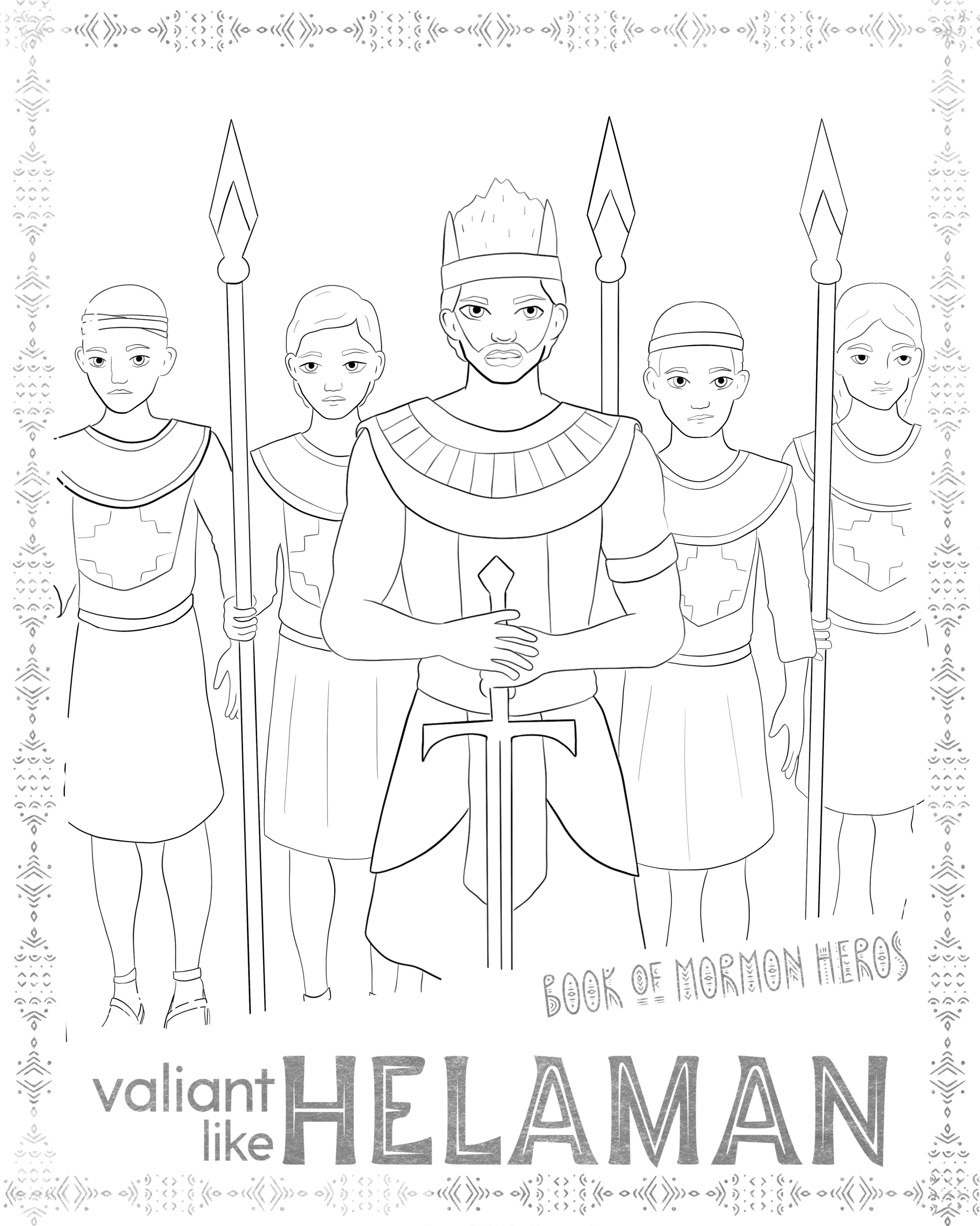 Book of mormon hero posters coloring pages