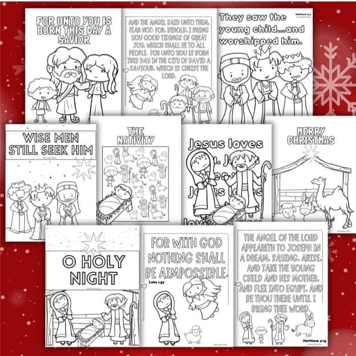 Free lds christmas coloring pages for kids