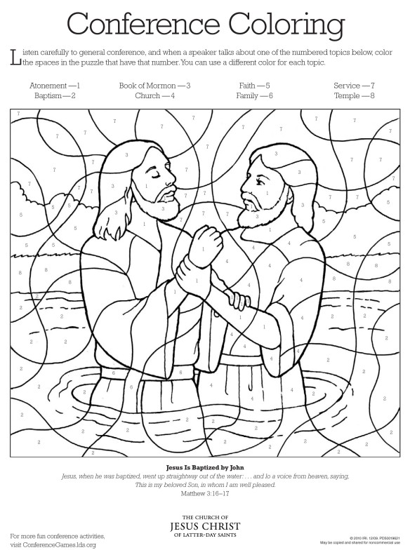 Conference coloring page lds lesson ideas