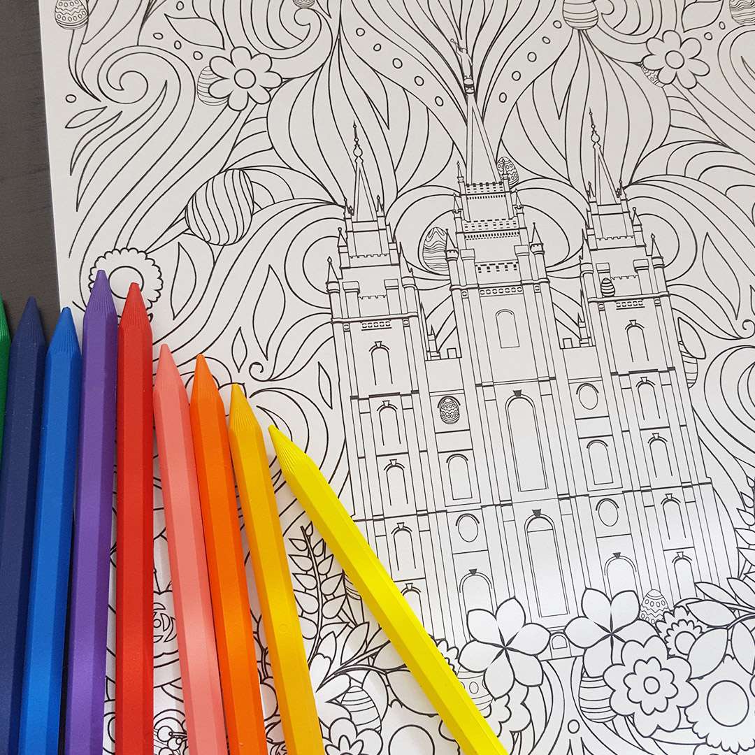 This lds easter coloring page is festive free lds daily