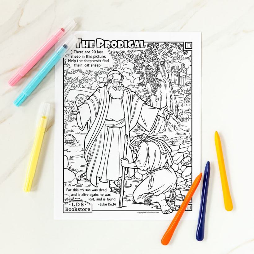 The prodigal son coloring page â free printable lds bookstore â latter