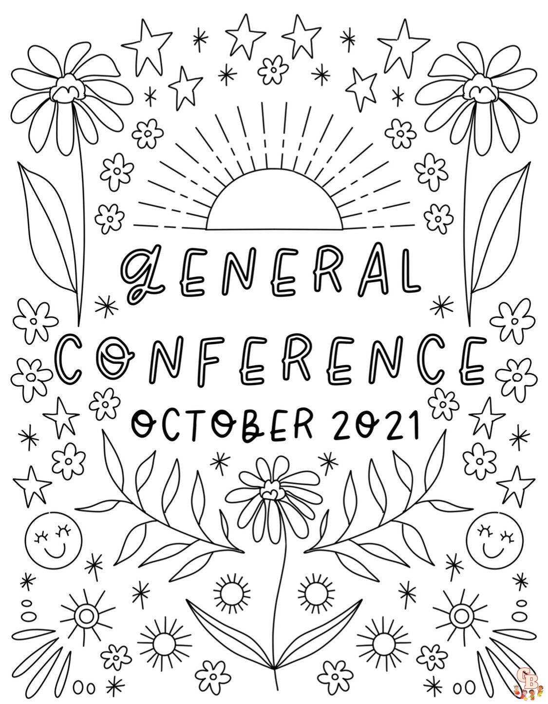 Fun and free general conference coloring pages for kids