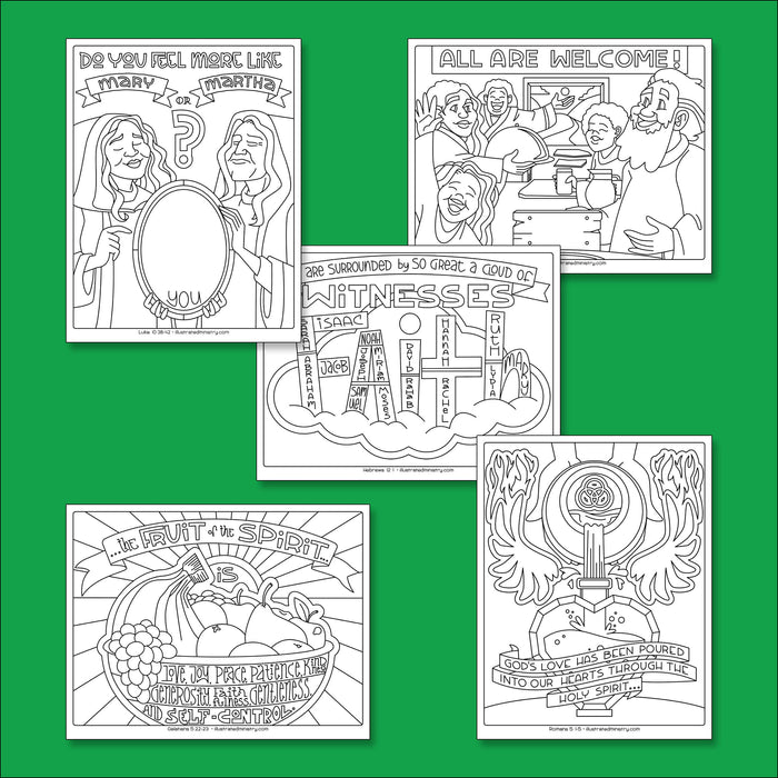 Bible story coloring pages summer â illustrated ministry