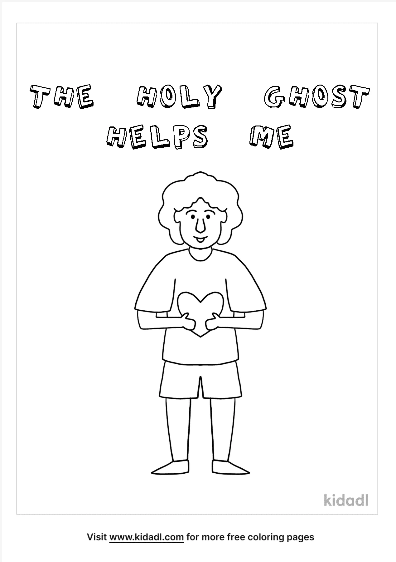 Free the holy ghost helps me coloring page coloring page printables