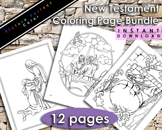 New testament coloring pages colouring activity bundle jesus christ bible christian lds gospel e follow me general conference