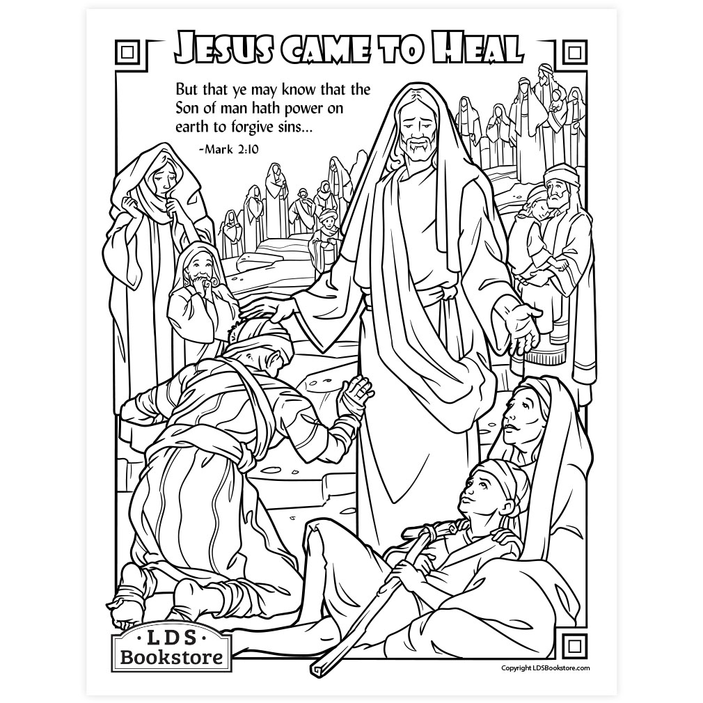 Jesus came to heal coloring page