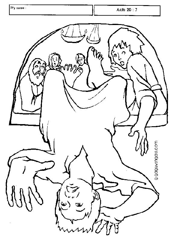 Ive never seen a eutychus coloring page sunday school coloring pages bible coloring pages bible lessons for kids