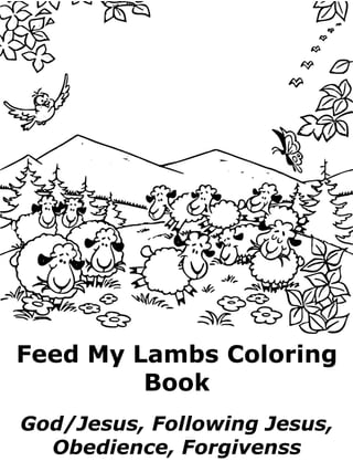 Feed my lambs coloring book