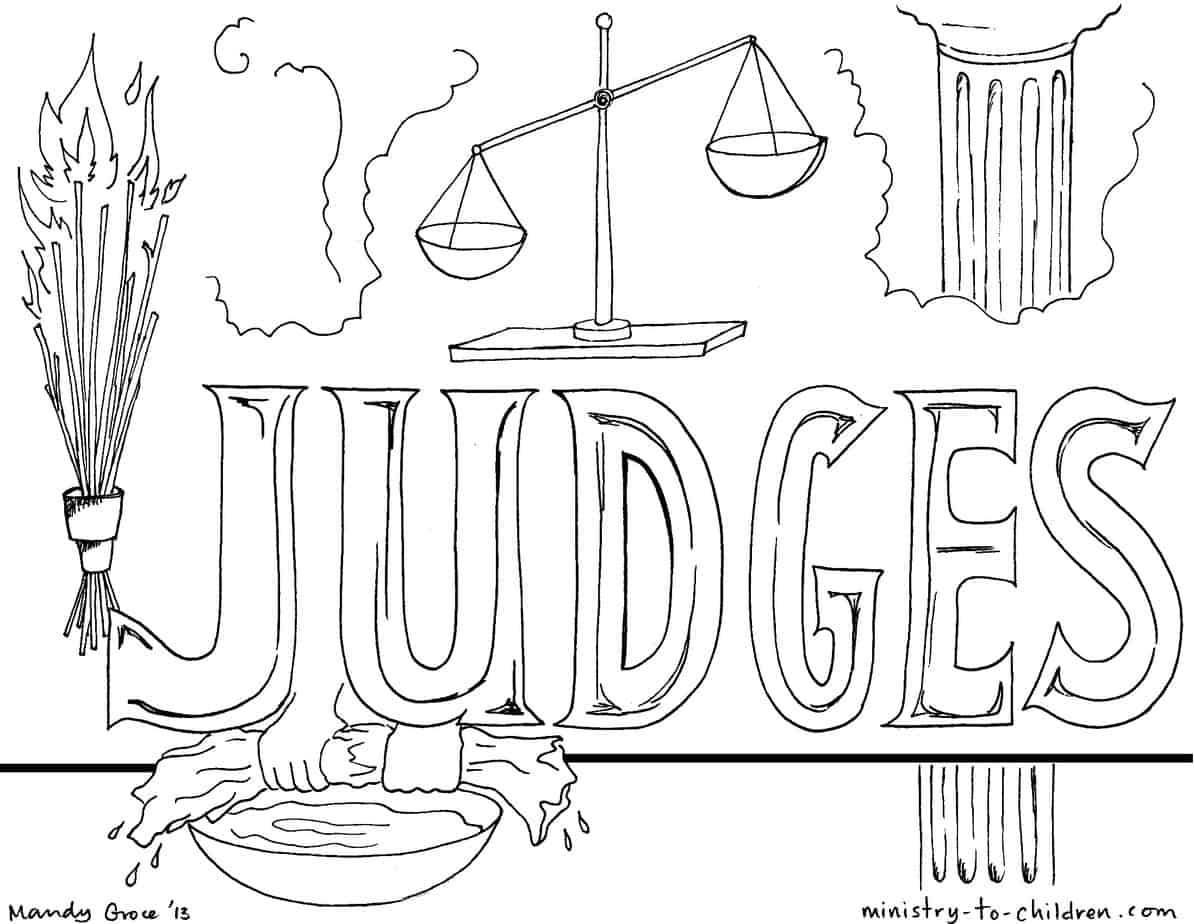 Book of judges bible coloring pages