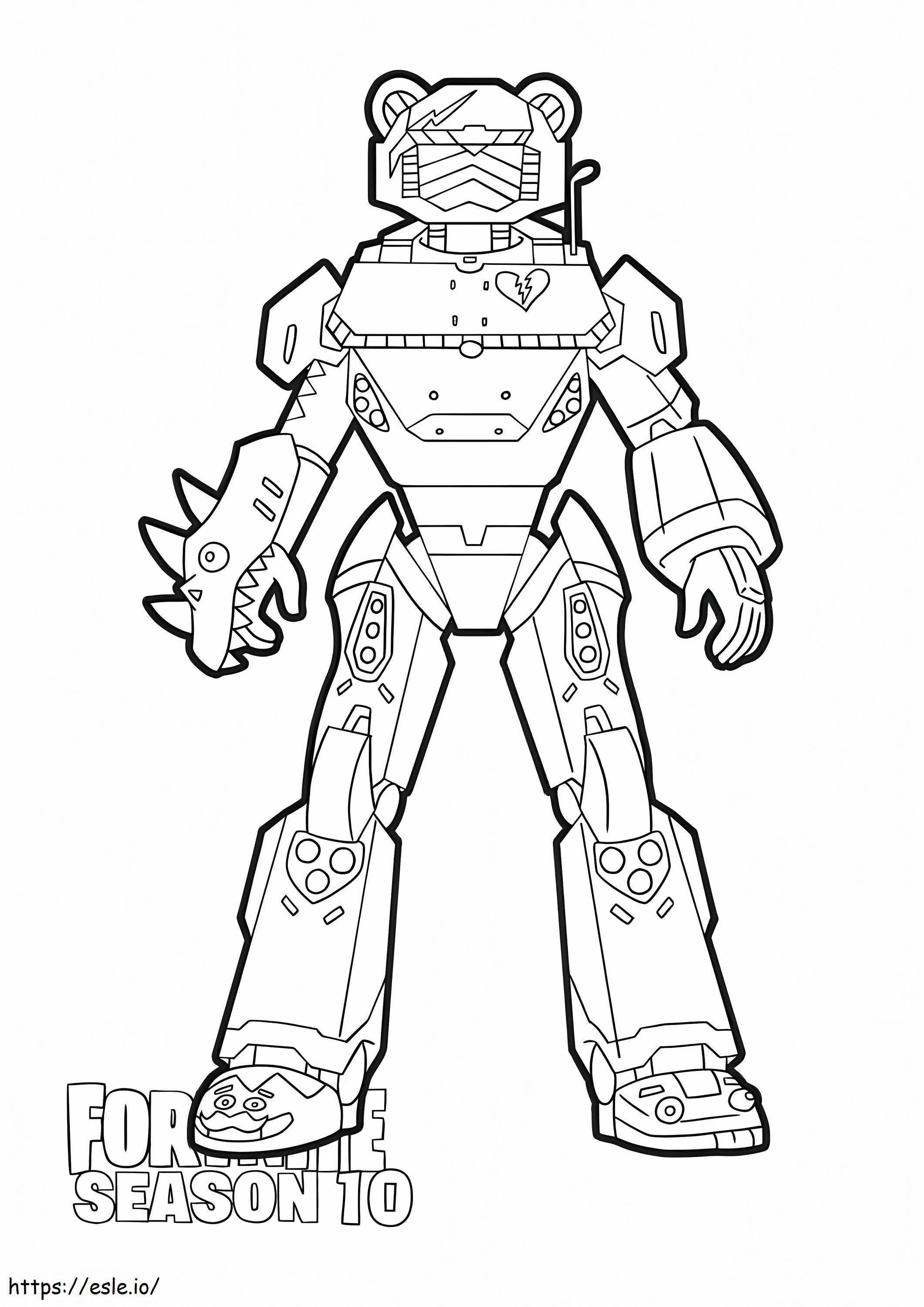 Mecha team leader from fortnite coloring page