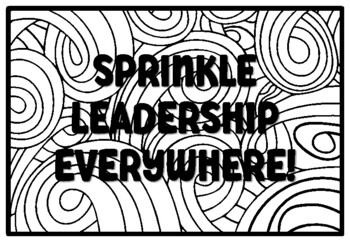 Sprinkle leadership everywhere donut quote coloring pages by anisha sharma