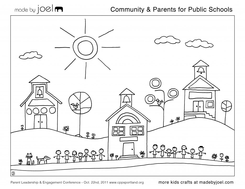 Munity parents for public schools coloring sheet â made by joel