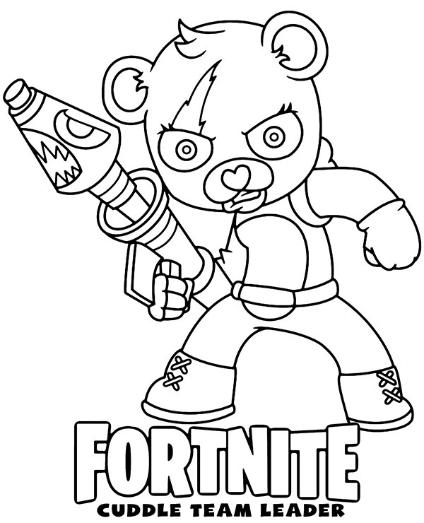 Cuddle team leader coloring page fortnite skin