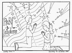 Prayer for our leaders coloring page timothy