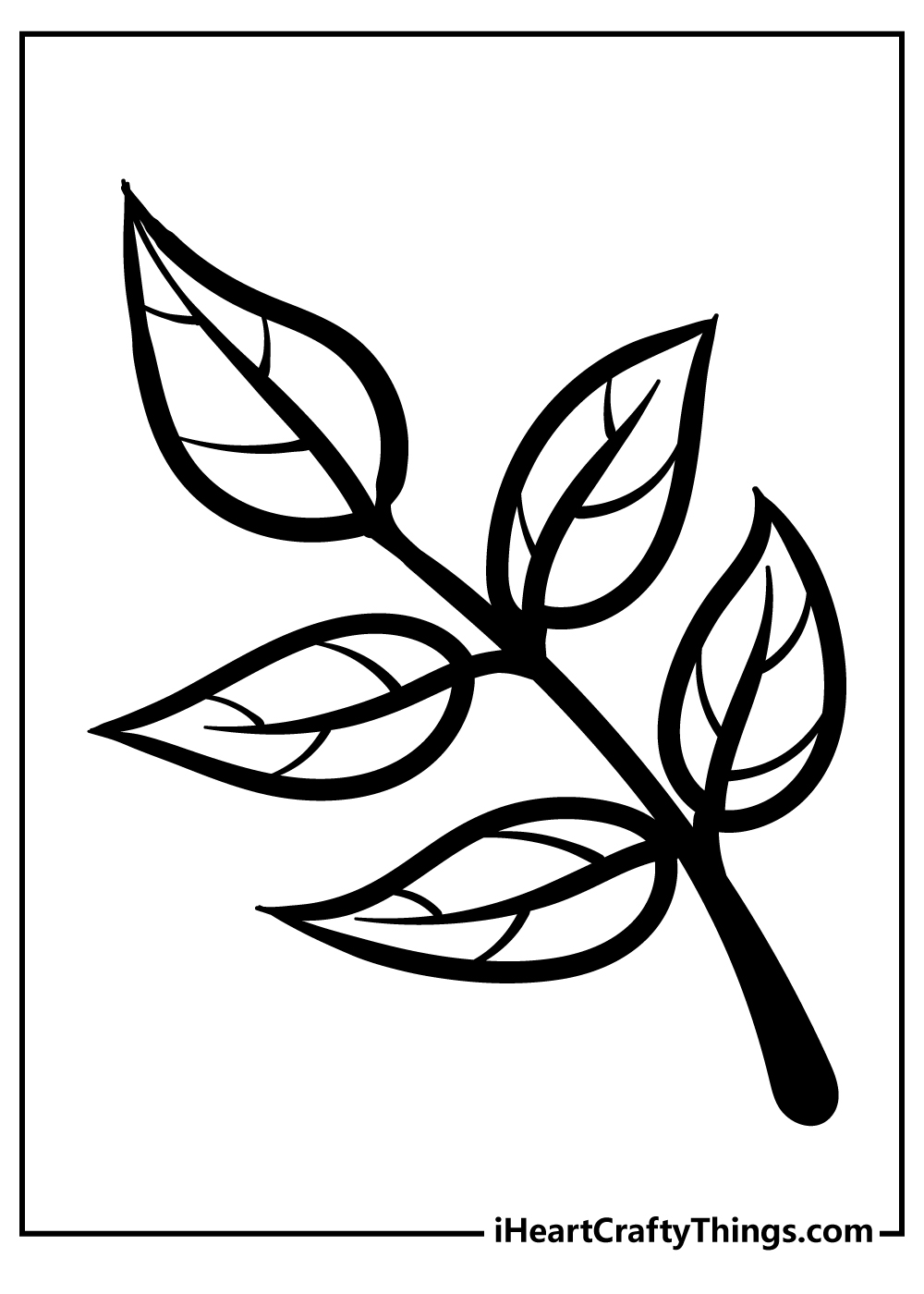 Leaf coloring pages free printables