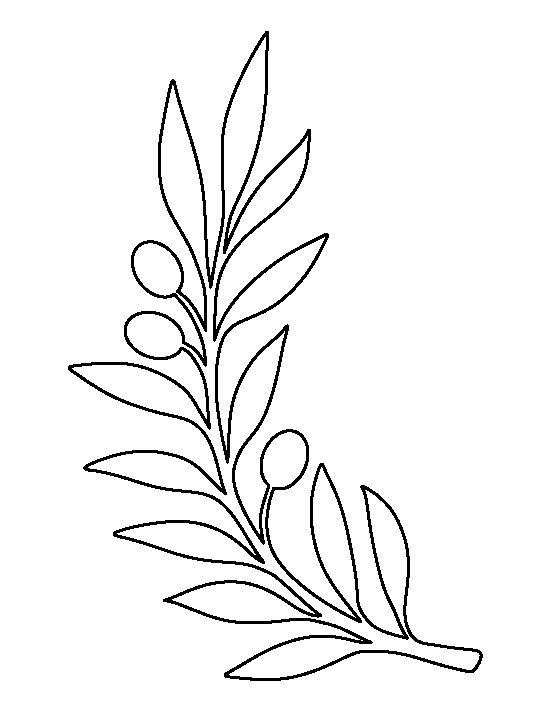 Olive branch pattern use the printable outline for crafts creating stencils scrapbookingâ leaves template free printable paper flower template leaf template